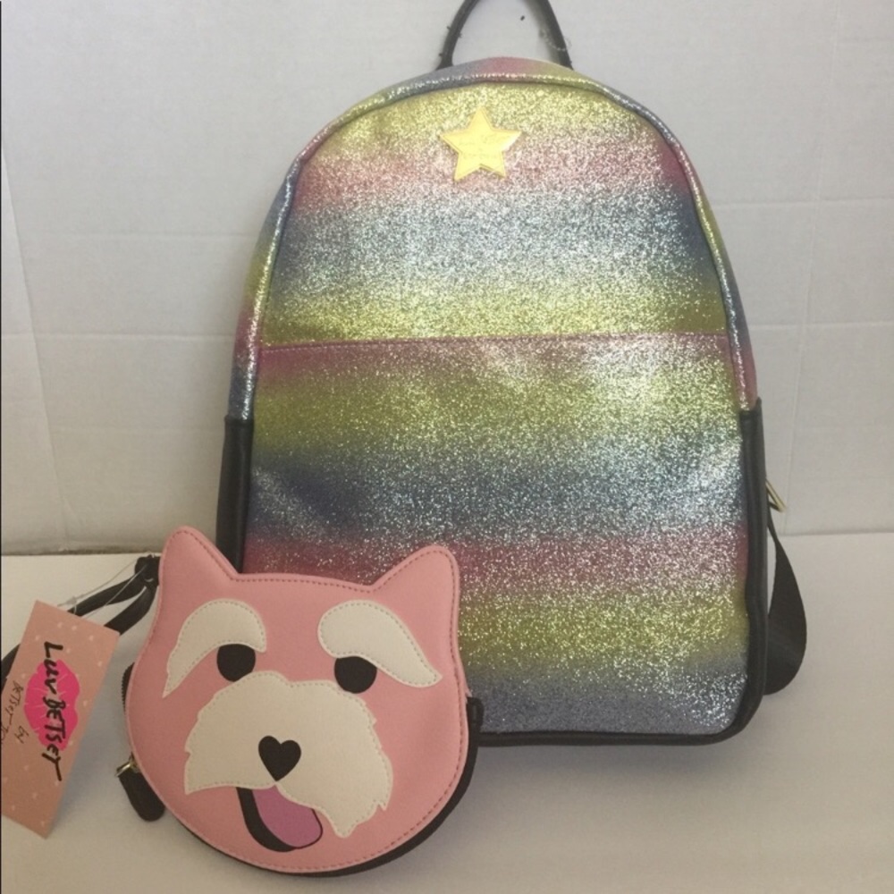NWT BETSEY JOHNSON BACKPACK BAG W/COIN WALLET $125